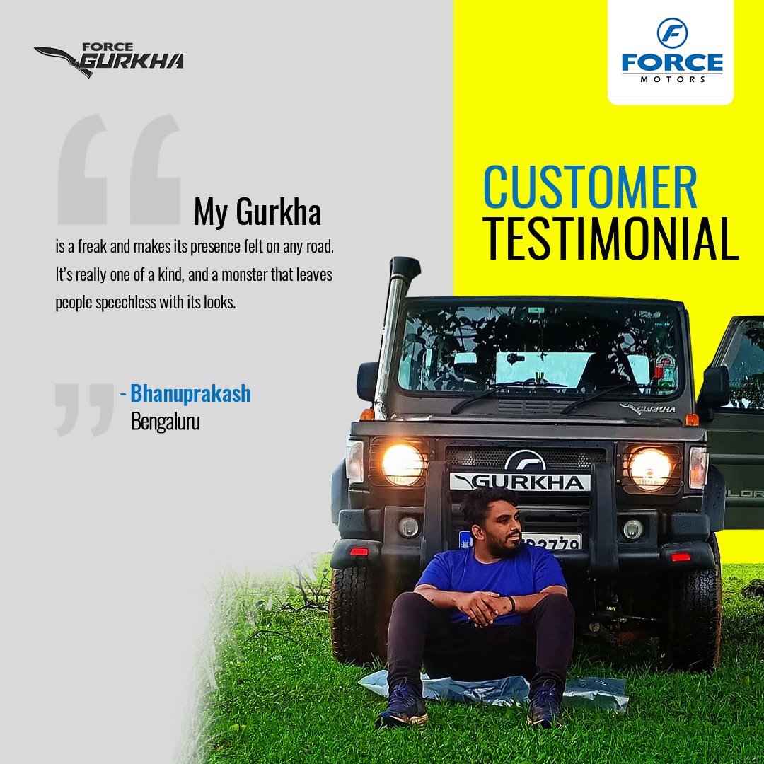 ForceGurkha4x4's tweet photo. It’s great to see the beast doing what it’s meant to. Thank you for choosing the Gurkha, Bhanuprakash! 
.
.
#gurkhastories #gurkha #forcemotors #4x4 #4wdaddict #offroad #offroadtrails #offroading #4wd #adventure #noroadsnoproblem #mudding #suv #instadaily #cars #carsofinstagram https://t.co/aYVDwNHKOl