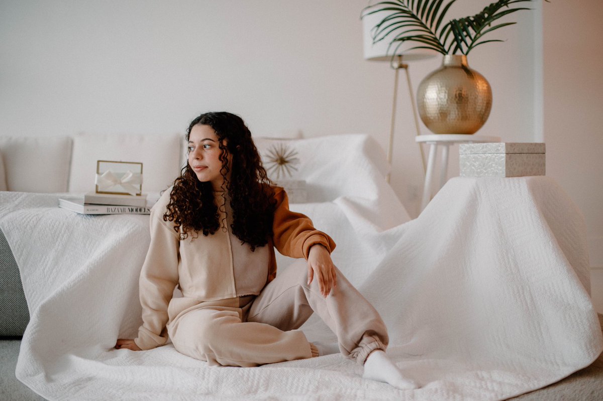 shopsheisshe's tweet photo. COZY SEASON 🤍🤎 Yaz is wearing our Patchwork sweater paired with our two toned sweats! This sweater can also be paired with our two tone shorts. Either way it creates the cutest loungewear for inside the house or out! Get the look now, available at https://t.co/jOYaO9Z8gY https://t.co/Dq5cYNAhi0