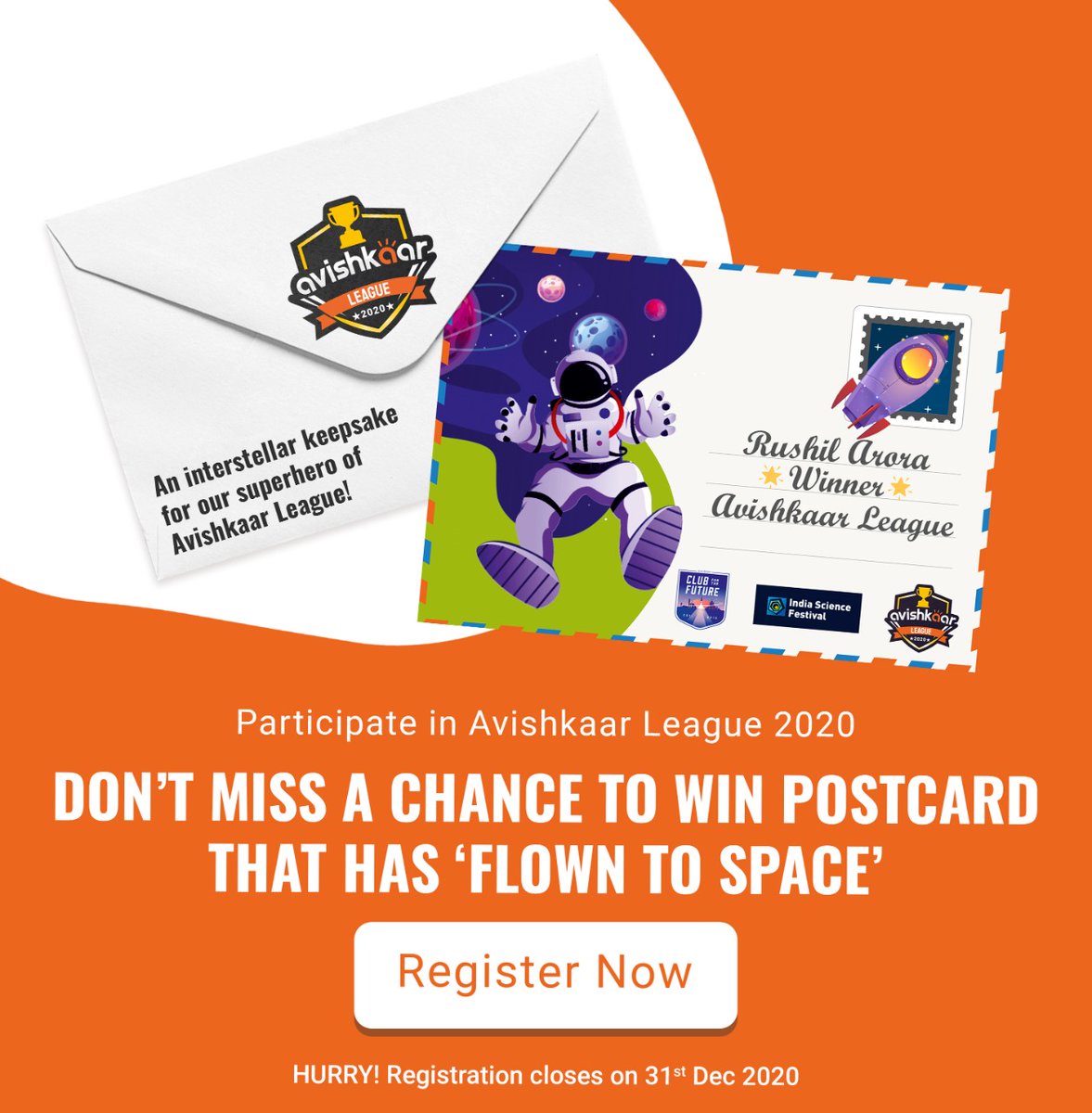 AvishkaarEdu's tweet photo. Here is a quick look at how your #PostcardfromSpace is going to look like! Do you want one?
Register here - https://t.co/f5SgYnNLff
#avishkaar #avishkaarleague2020 #ircleague #roboticscompetitionindia #juniorroboticsleague #ISMO2021 #ISF #celebratingscience #openingminds https://t.co/b5Ny67IcRo