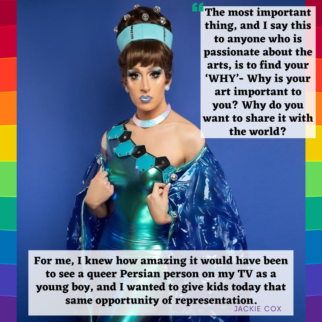 weexist_ttc's tweet photo. Today’s #queerspiration is fierce Persian drag performer @JackieCoxNYC! Thank you for sharing your family story on Season 12 of RPDR. You have given so many queer Persians the visibility that we don’t usually get. We can’t wait to see you continue to grow in your artistry! https://t.co/rTsWffmLVe