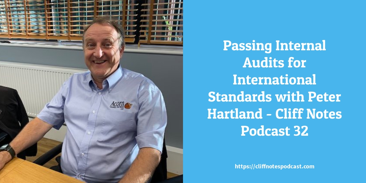 Cliff Notes Podcast (@cliffnotespod) on Twitter photo Sit down with Peter Hartland of <a href="/AcornQuality/">Acorn Quality Services</a>
What your business can get from working with International Business Standards
cliffnotespodcast.com/podcasts/32/
#iso #audits #standards #mfg #podcast Sit down with Peter Hartland of <a href="/AcornQuality/">Acorn Quality Services</a>
What your business can get from working with International Business Standards
cliffnotespodcast.com/podcasts/32/
#iso #audits #standards #mfg #podcast
