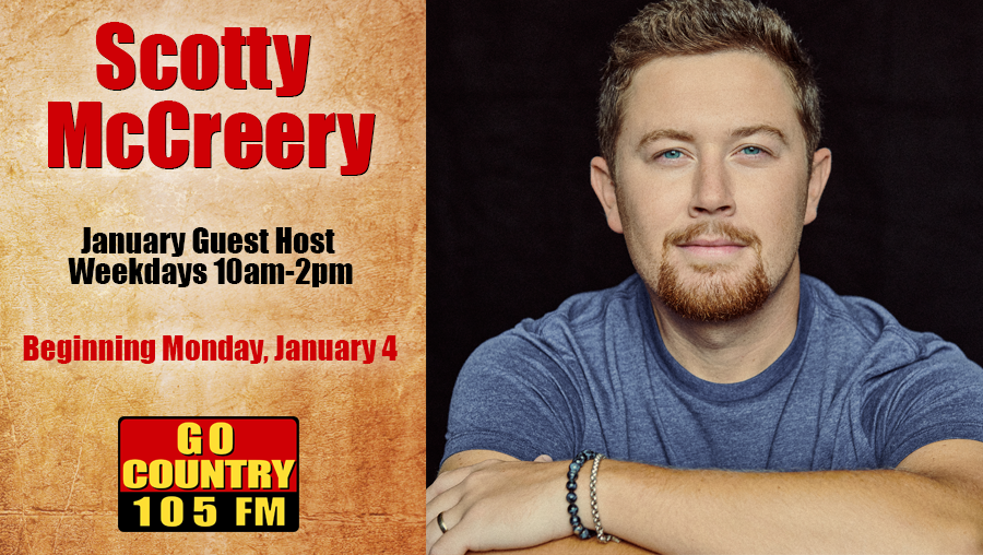 GoCountry105's tweet photo. .@ScottyMcCreery is our first guest host for 2021, taking over weekdays 10am-2pm beginning Monday, January 4! https://t.co/aYLthEaxYF