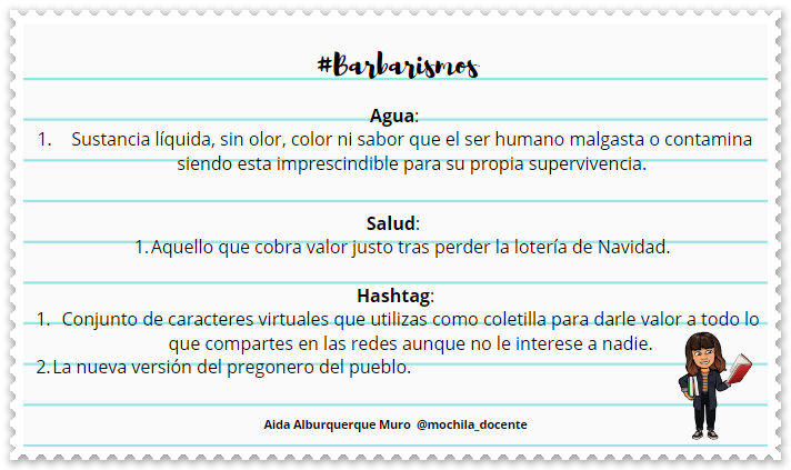 DocenteMochila's tweet photo. #barbarismos para el curso #escrituracreativa !! https://t.co/8pIxbpoq07