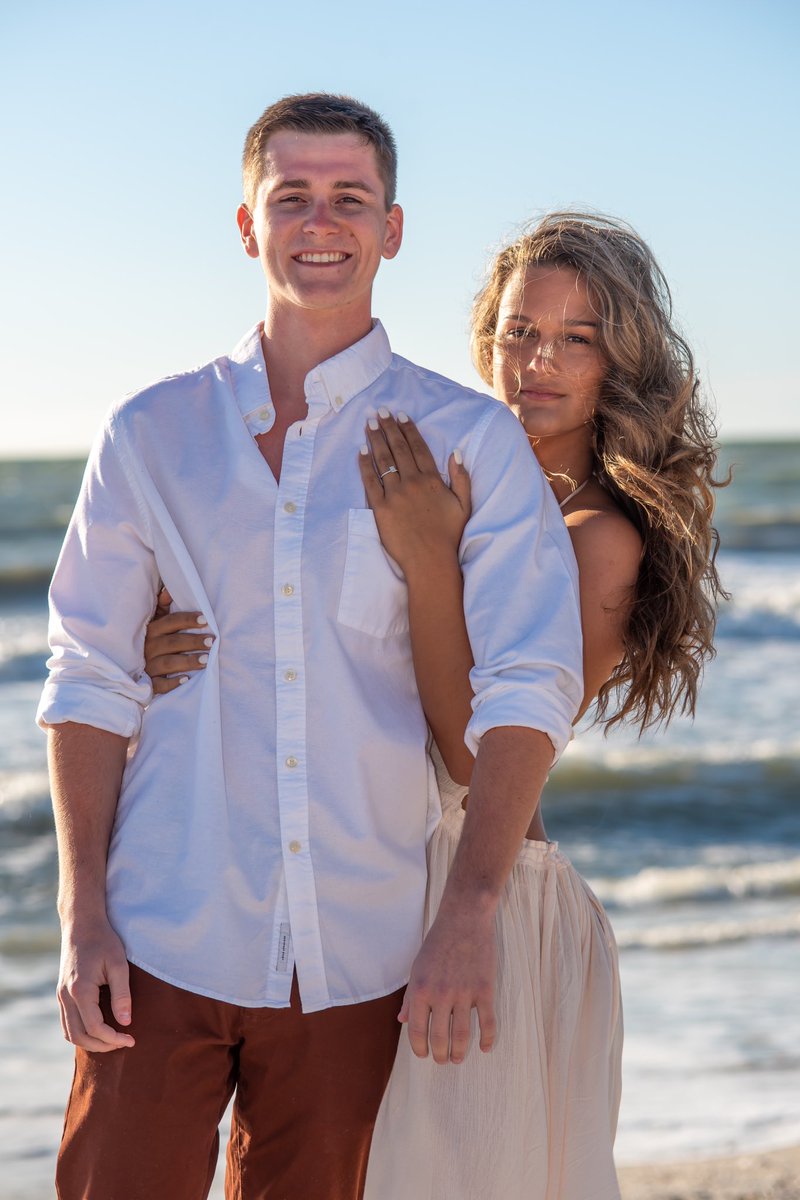 coleschmuck's tweet photo. Look at my goofy self getting engaged to this model https://t.co/md891lsTi3