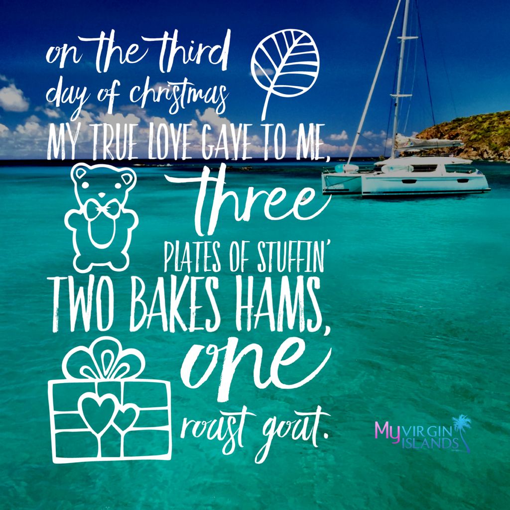 The third day of Christmas is a perfect day for the beach...or three plates of stuffing. 
.
.
.
#12DaysOfChristmas #islandlife #caribbean #beach #crucianstuffing