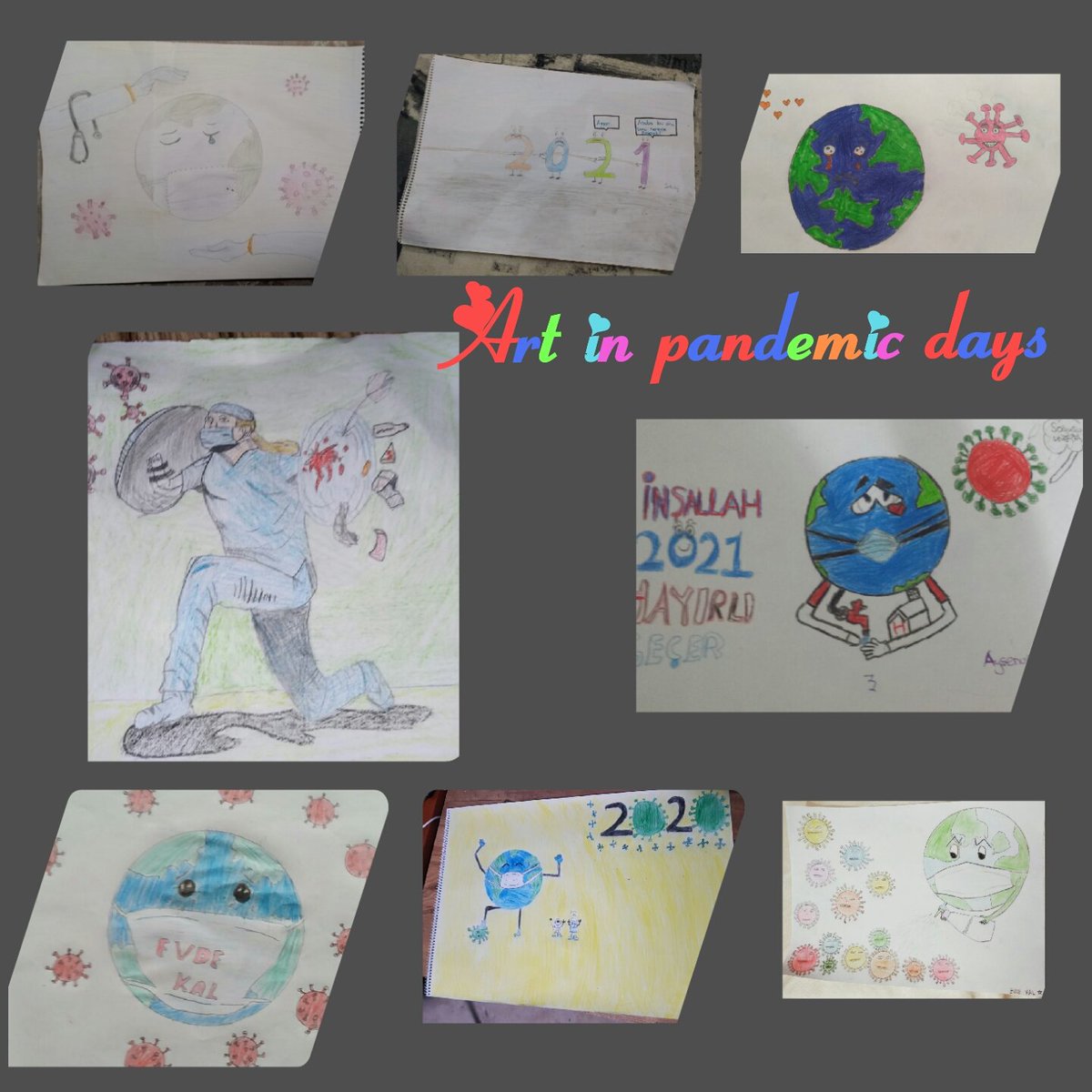 100.Yıl Akkent Ortaokulu Art in Pandemic Days eTwinning projesi ögrencilerini pandemi ile ilgili resimleri.#pandemi #pandemigünlerindesanat <a href="/ziyaselcuk/">Ziya Selçuk</a> <a href="/MersinMEM/">Mersin İl Millî Eğitim Müdürlüğü</a> <a href="/yenisehirmem_33/">Yenişehir İlçe Milli Eğitim Müdürlüğü</a> <a href="/100Akkent/">100.YIL AKKENT ORTAOKULU</a> <a href="/tretwinning/">eTwinning Türkiye</a> <a href="/eTwinningMersin/">eTwinning Mersin</a> <a href="/bircankeles/">Bircan Keleş</a>