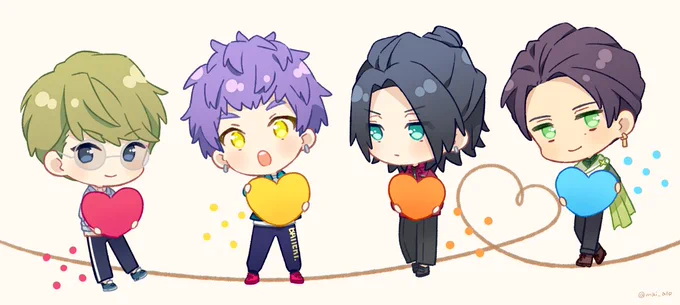 エーアニありがとう～～! いつかこの4人の加入話もアニメで見れたらいいな…?(ファンアートです) 