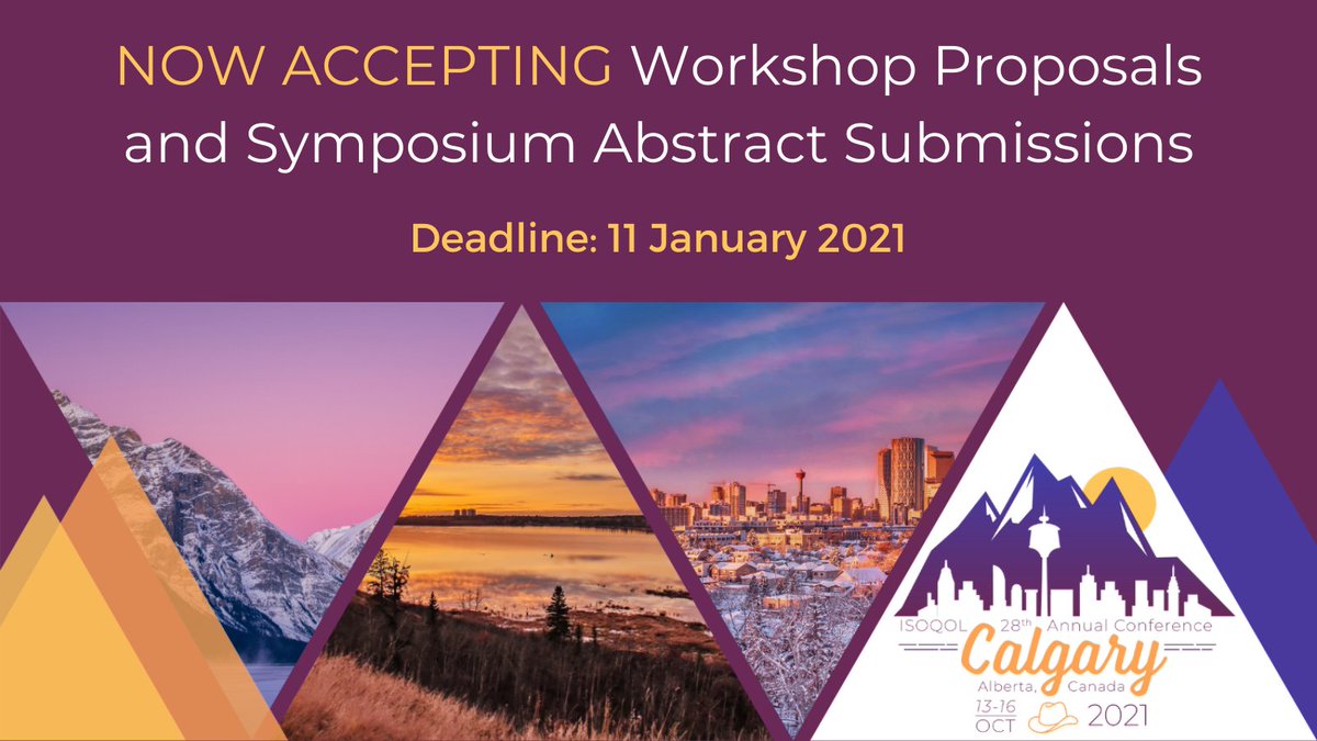 Heads up! You have two more weeks to submit a workshop proposal or symposium abstract for #ISOQOL 2021. Details here: ow.ly/cuaF50CRg3M