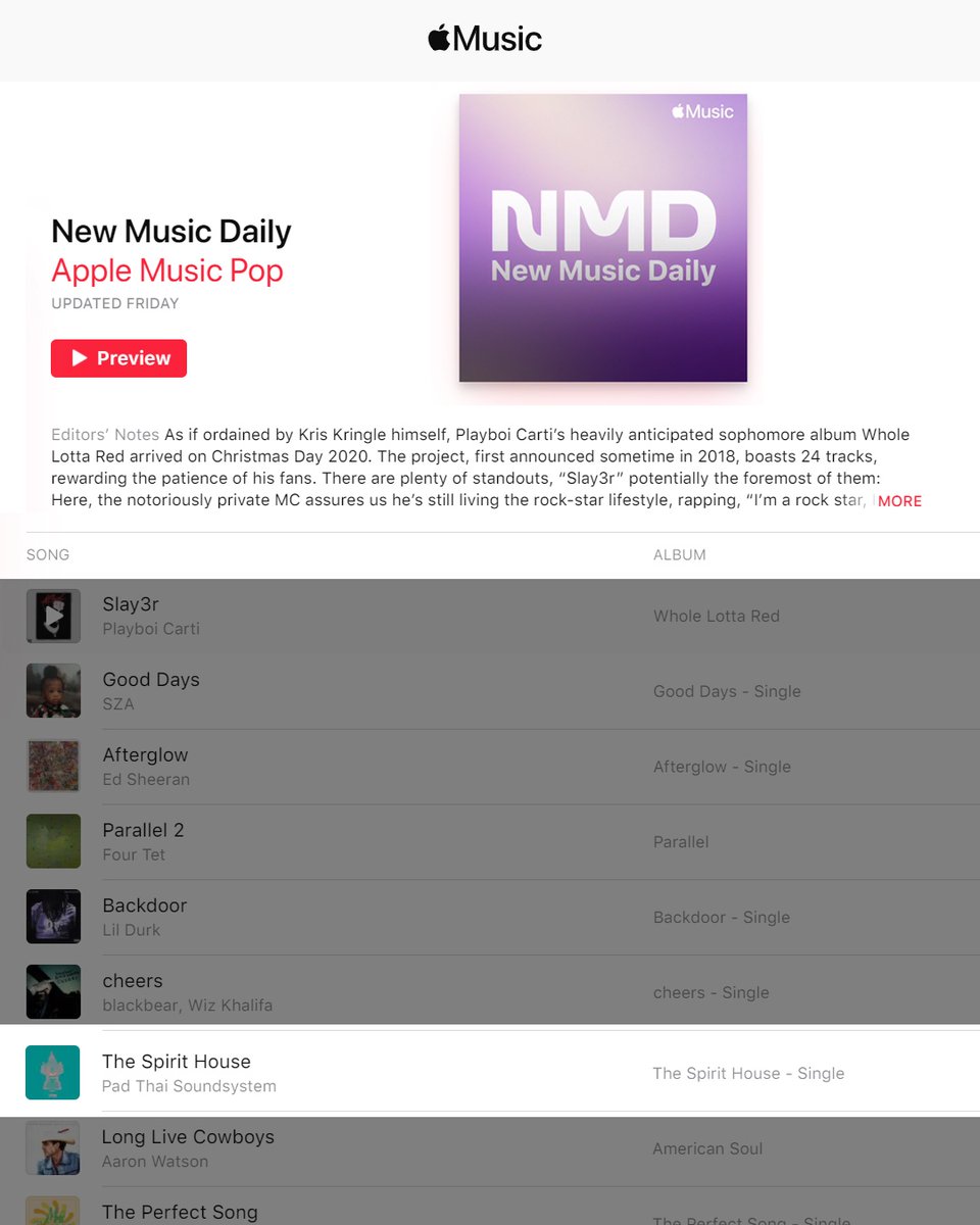 Hear the latest release from <a href="/PadThaiSound/">Pad Thai Soundsystem</a> via the official New Music Daily playlist on <a href="/AppleMusic/">Apple Music</a> - "The Spirit House" is <a href="/brooklynshanti/">Brooklyn Shanti</a> &amp; <a href="/DJTravelinMatt/">G. Matthew Hammond</a> at their prime apple.co/34PiKdQ