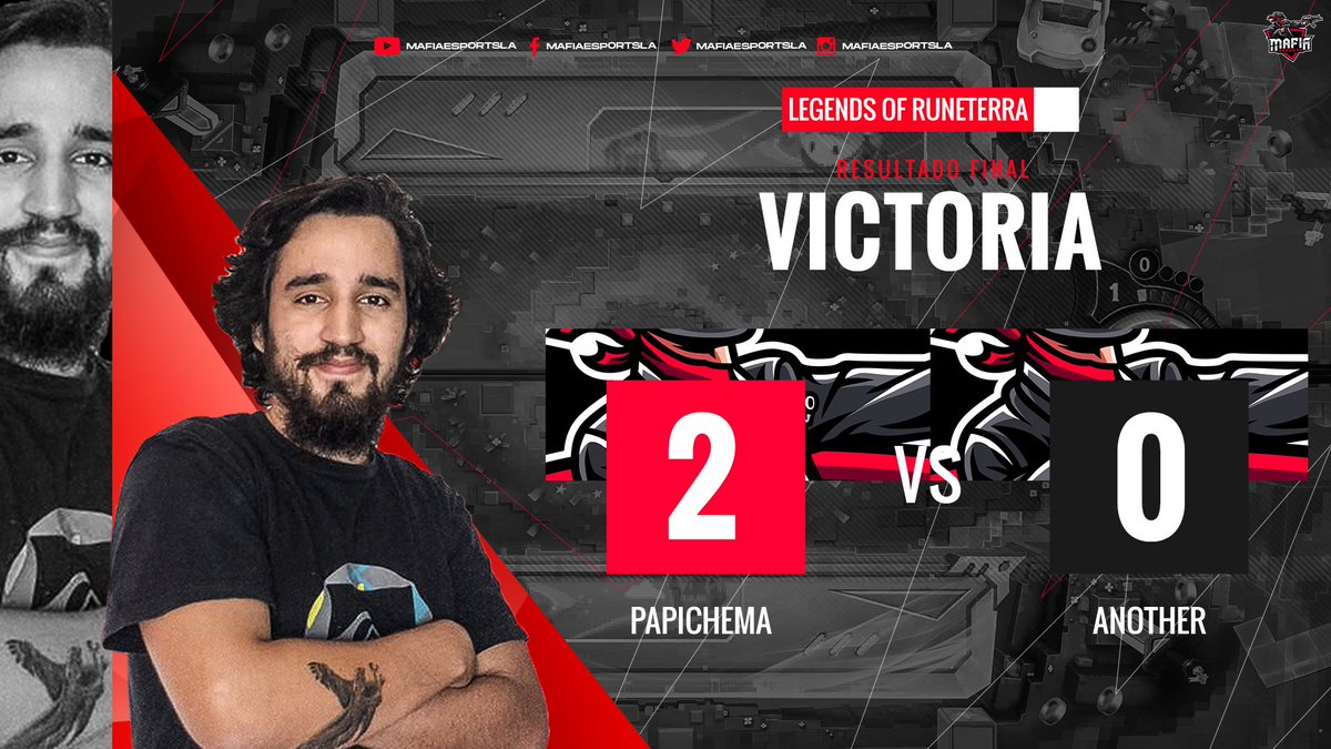 #LoR 
Nuestro Mafioso <a href="/papichem4/">Papichema</a> se corono campeón del Poro Furioso 6 organizado por <a href="/SerganIkari/">Sergan</a> tras vencer 2-0 a nuestro mafioso <a href="/TupaCapristo/">Tupi▼</a> 

<a href="/LoRLATAM/">Legends of Runeterra LATAM</a>
#WeAreMafia