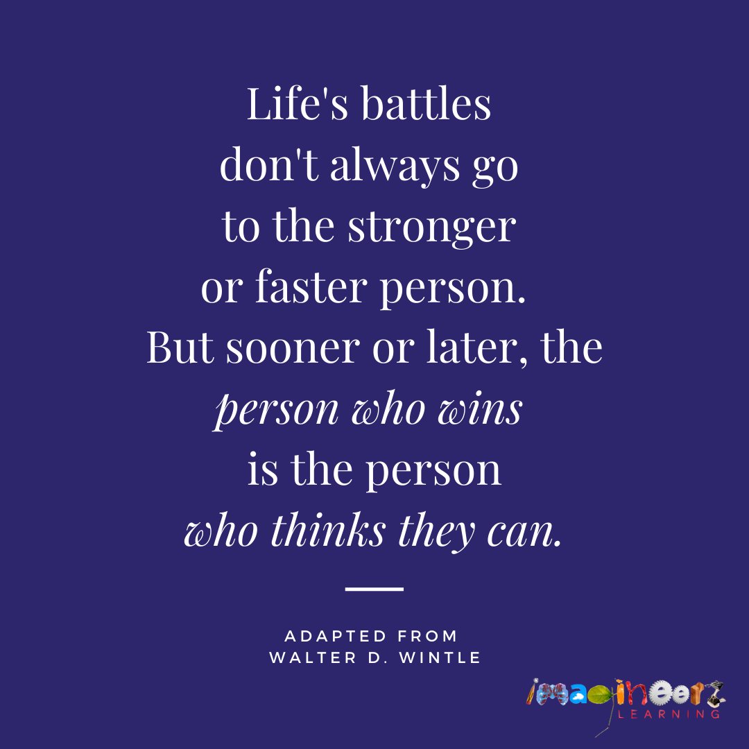ican_Imagineerz's tweet image. 3 strategies to make overcoming an obstacle less daunting: 
​1.  Notice when you&apos;re stuck
​2. Identify the next baby step needed to keep going
​3. Use consistent self talk to push through
​
​💭 &quot;I&apos;m stuck. What is my next baby step?&quot;​ #growthmindsetforkids #designthinkingforkids