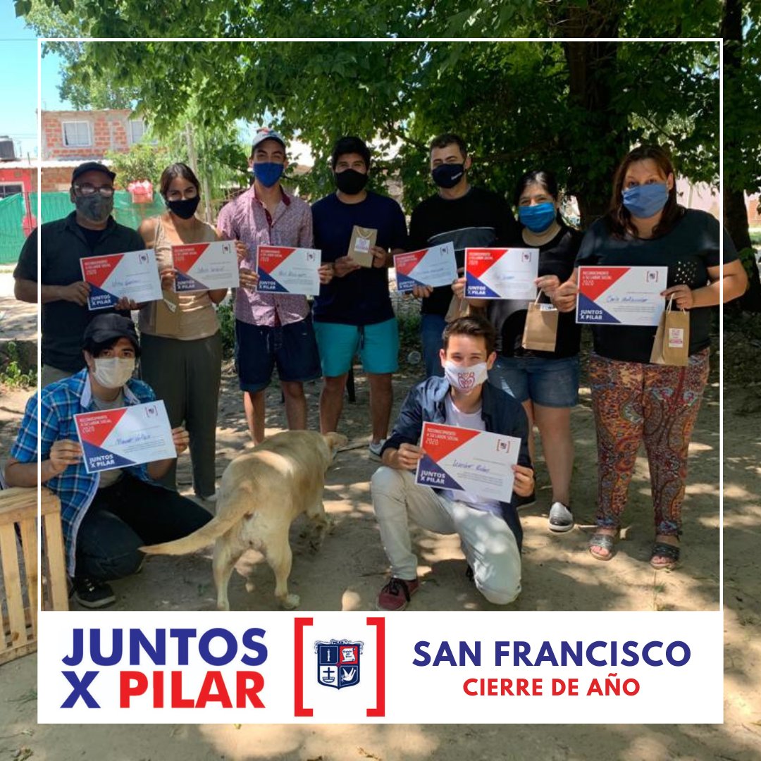 JuntosxPilar_'s tweet photo. Reconocimiento a su labor social durante el año 2020 al equipo de la Organización "Juntos a Vos" en San Francisco.

Muestra del trabajo en equipo para construir a través de proyectos que solo buscan mejorar la calidad de vida de los vecinos que componen esos barrios de Pilar🔵🔴 https://t.co/FkyeusCPlz