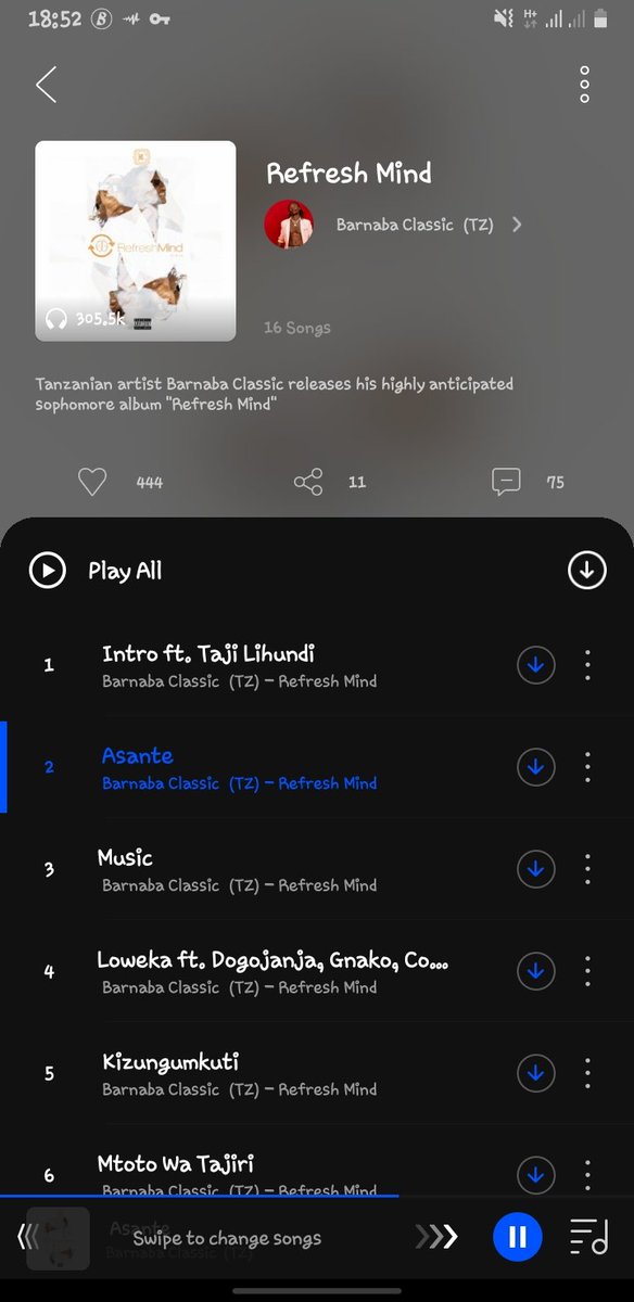 EddyAB_'s tweet image. Niko zangu kwa bus ila imebid ni install @BoomplayMusicTZ nisafiri nikiwa naskiliza mziki mtam kabisa  kupitia #Refreshmind album mpya ya msanii mahiri kabisa @BarnabaClassic 🥂🥂

Moro see u soon🤣🤣