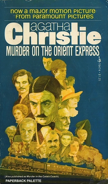 Although merchandising of the Murder on the Orient Express film was generally prohibited by the contract with Christie there were quite a few new editions of the book to tie in with it, most of which seem pretty scary to be honest.  #OrientExpress