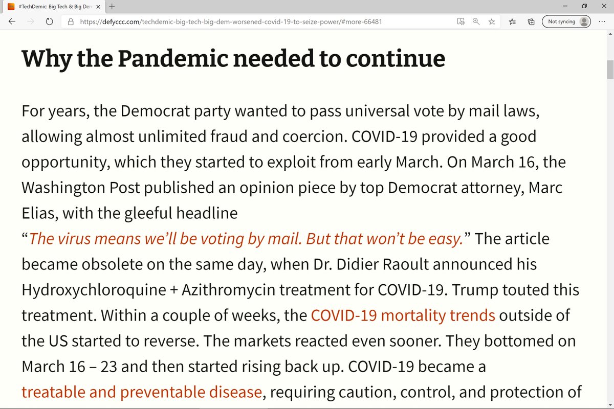 #TechDemic Most of the COVID-19 pandemic was caused by #BigTech & #BigDem - Dems leadership. Remember Tom Steyer, who wished a nuclear war to remove Trump? A biological war was easier. Dems needed lockdowns to pass vote-by-mail laws defyccc.com/techdemic-big-…