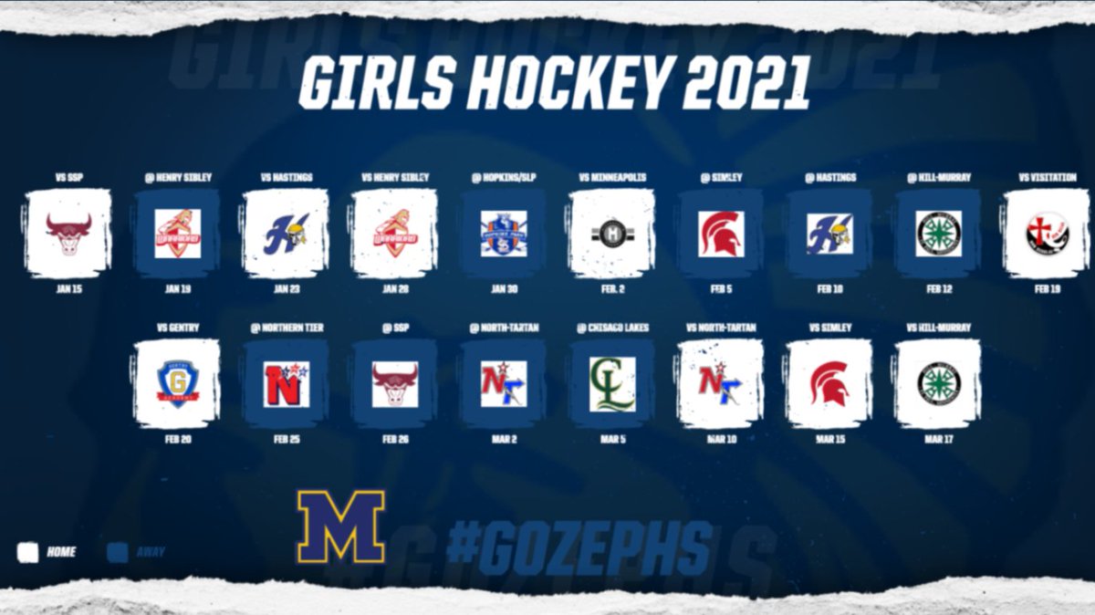 Here is a sneak peak of the girls hockey schedule. All games are subject to change. Make sure to reference the Metro East Conference schedule for official game times and locations. #GoZephs