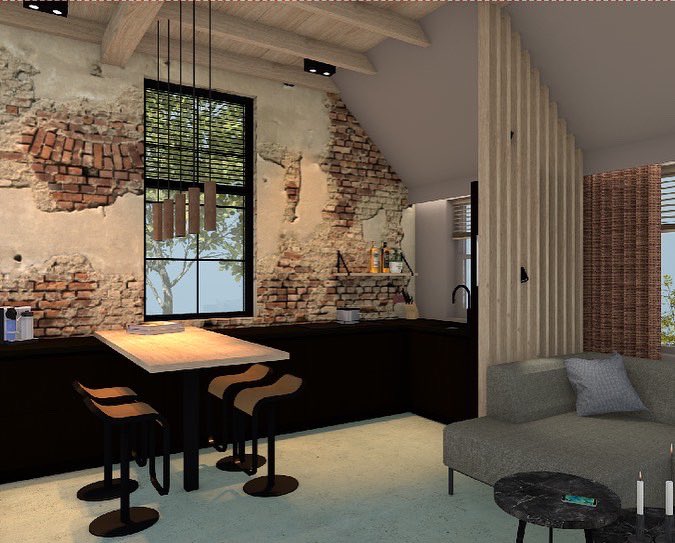 MaccDesign's tweet photo. Ergens in Twente wordt een prachtig boerderijtje verbouwd. Wat vind jij er van? Meer foto’s hier: https://t.co/UgpeD6ujBL #interiordesign #interieurinspiratie #interieurontwerp #verlichting #tvwand  #taupe #keukeninspiratie #keukendesign https://t.co/gHqZEUUTcu