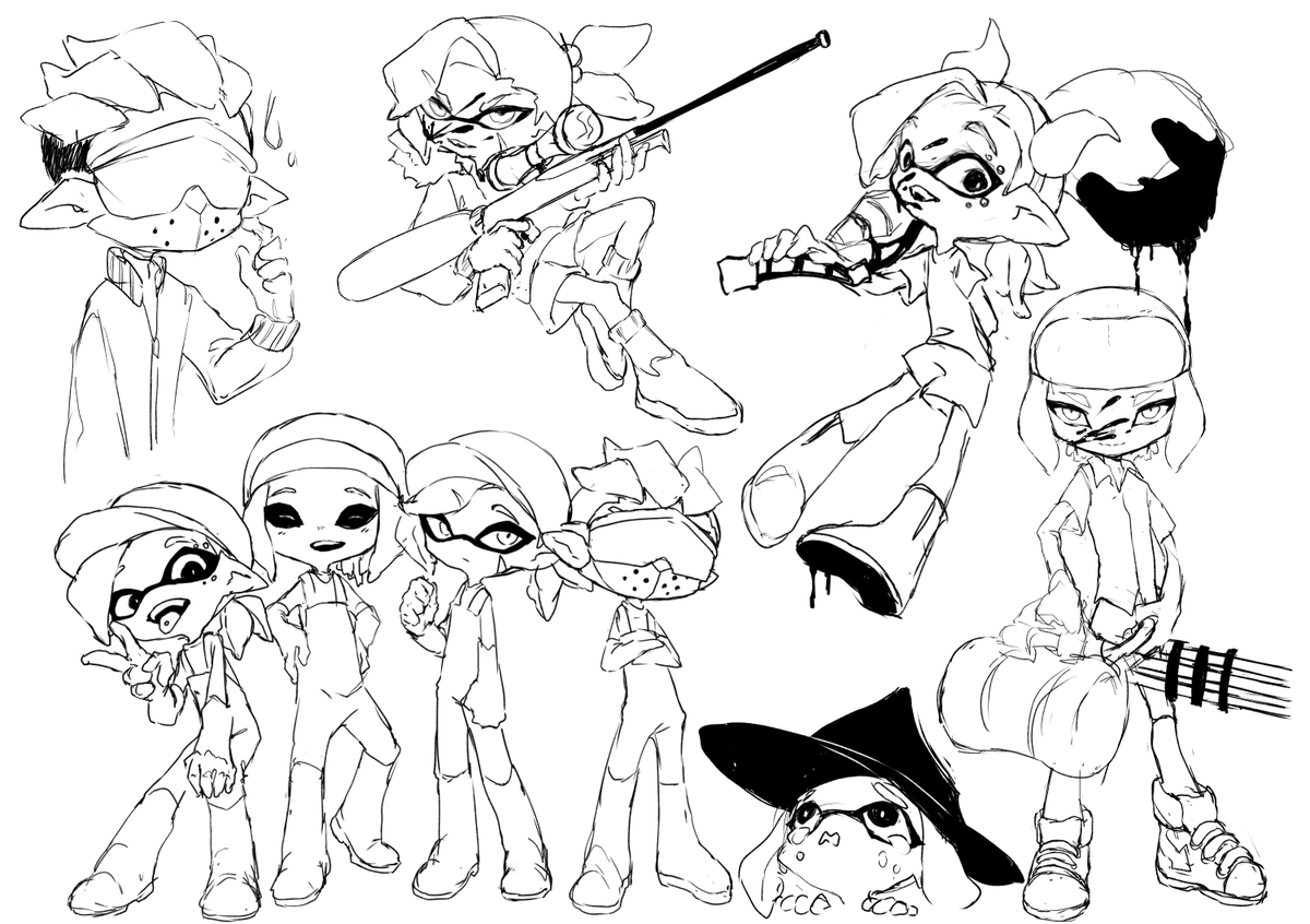 Splat session from a long time ago :D
#Splatoon2 #sketches 