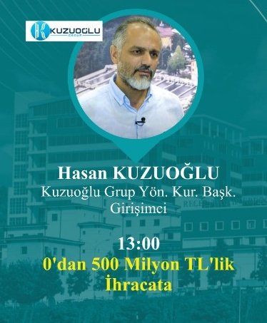 "0'dan 500 Milyon TL'lik ihracata" koşan ve Türkiye'nin en büyük 7. balık ihracatçısı konumunda olan Kuzuloğlu Grup yönetim kurulu başkanı Hasan Kuzuloğlu yarın saat 13:00'da #FUBYOKariyerGünleri kapsamında RTEU FUBYO Youtube kanalında.
youtube.com/channel/UCac0h…