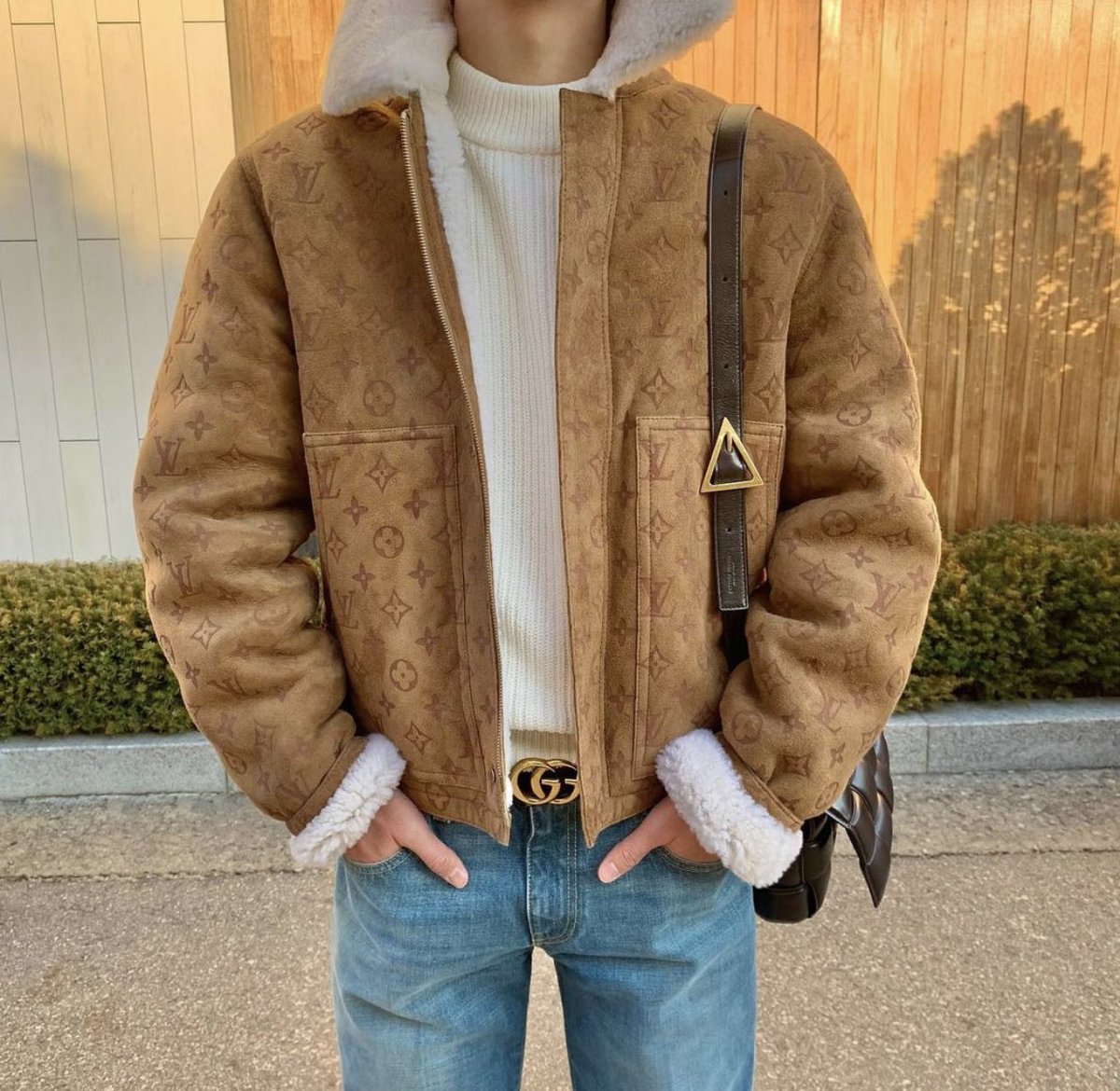 vuitton shearling jacket