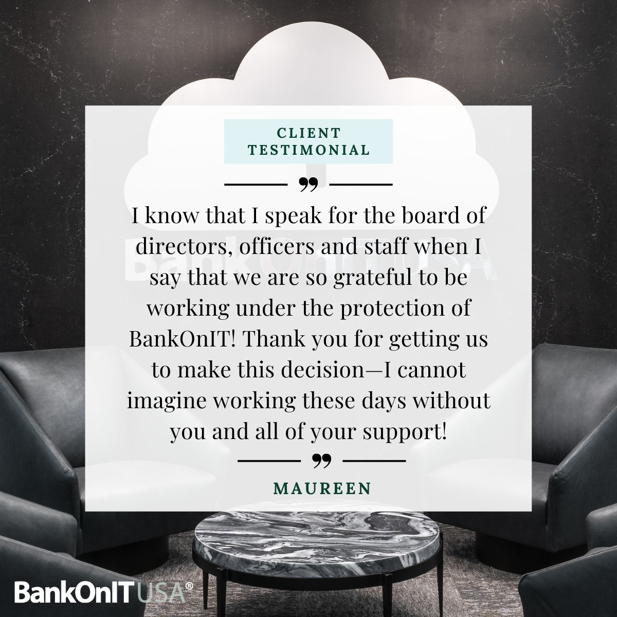 Technology that provides great outcomes. Experience the BankOnIT difference.