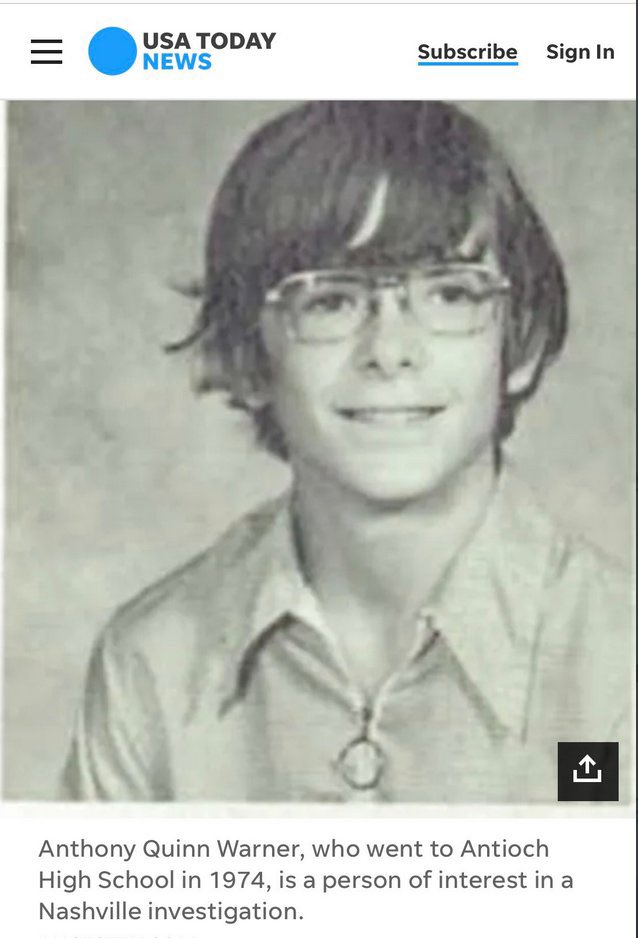 I mean dude set off a bomb 'apparently' & this the pic they publish. A smiling high school pic from 1974. Broken journalism.