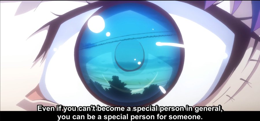 "You can never be special, but you can be special in the eyes of someone else" is again one of my favorite dialogue in the series as to how accurately it portrays their relationship and what it does for araragi. The entire phone call between araragi and hitagi is just masterful.