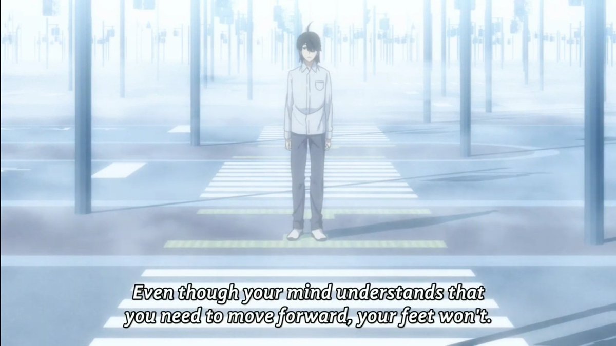 The ending of zokuowari reaffirms everything ive said when araragi is lamenting over not being sure about how to move forward in the next step of his life but hitagi just takes his hand and leaps forward as araragi described it "Not like a kangaroo, like a frog".