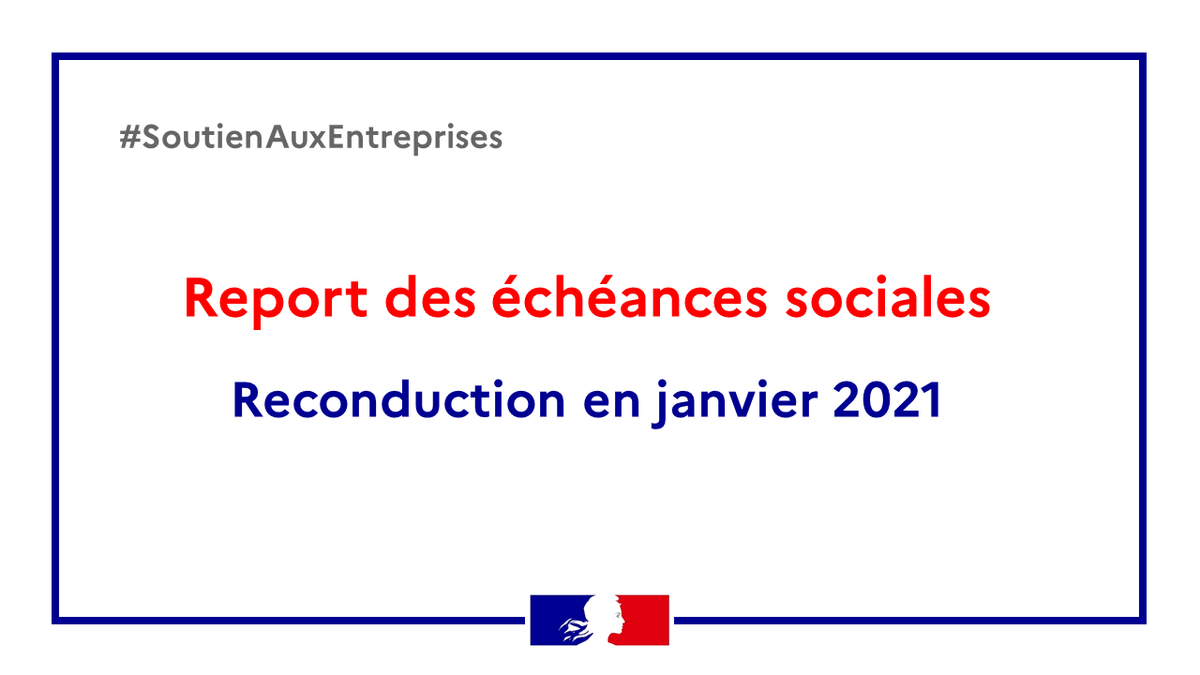 #Covid19 | Pour soutenir la trésorerie des #entreprises et des #TravailleursIndépendants, les mesures exceptionnelles permettant des délais de paiement pour les échéances sociales sont renouvelées en janvier. 
Plus d'infos sur les modalités 👉 bit.ly/2Le4rbK