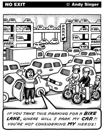 Candidate #11 for 2020's election of most  #PowerfulMobilityMeme:'Where will I park my car?' (by Andy Singer:  http://www.andysinger.com&nbsp;)VOTE now by /