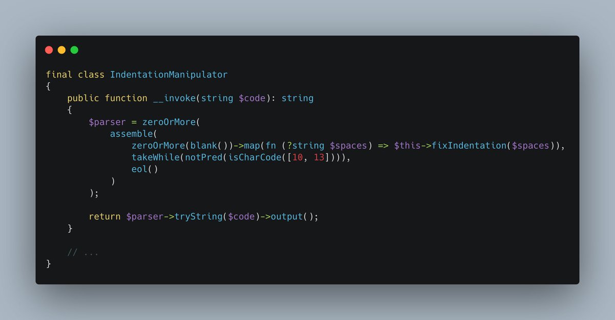 Toon Verwerft (@toonverwerft) on Twitter photo <a href="/parsica_php/">Parsica - PHP Parser Combinators</a> is fun!
Although ... Instead of writing 2 regular expressions, I spent quite some time searching for and experimenting with the parsers :) <a href="/parsica_php/">Parsica - PHP Parser Combinators</a> is fun!
Although ... Instead of writing 2 regular expressions, I spent quite some time searching for and experimenting with the parsers :)