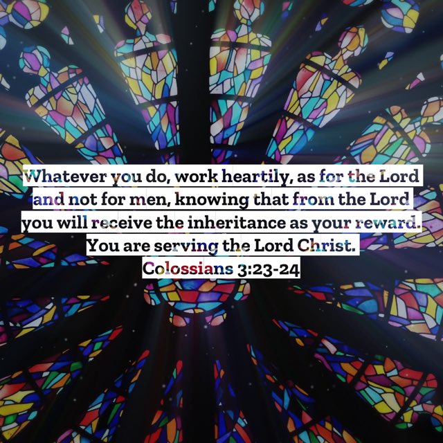 “Paul challenges the Colossians (and us) not to find earthly motivations (approval &amp; acknowledgement) but beholding their true master, God, and the treasure awaiting them.”

Ruth Chou Simons, Beholding and Becoming