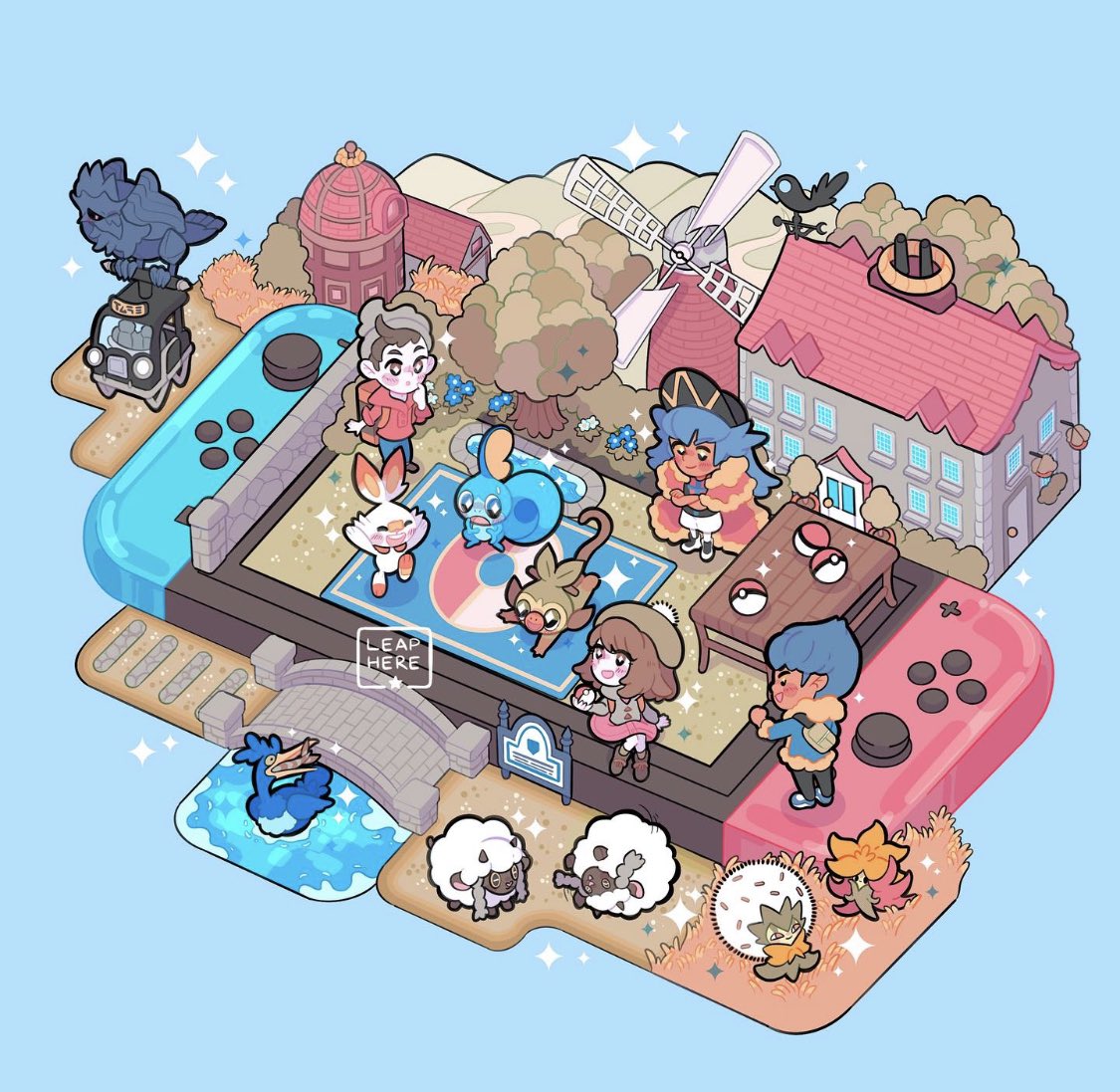 leaphere_'s tweet photo. Pick your starter in Galar! 🐰🔥🐵🌱🦎💧 https://t.co/Vh9MrvKd67