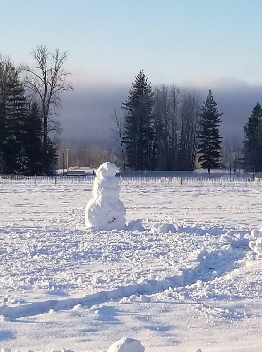 When driving onto the Fairgrounds this beautiful Monday morning, this frozen cold snowman greeted me in one of our fields. This is awesome! I don't know who made it, but I am thankful they did. I wish everyone who sees this message a very happy Monday.  ⛄️❄️☃️