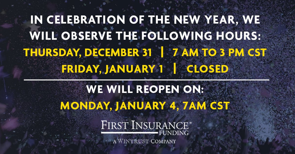 Please note the following closures-