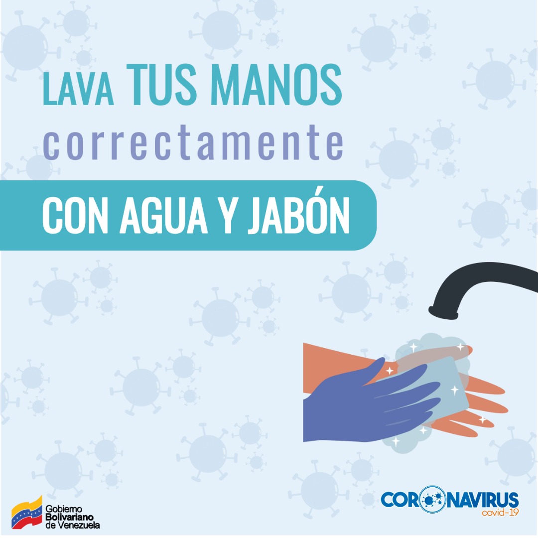 🗣️ ¡𝐓𝐎𝐌𝐀 𝐏𝐑𝐄𝐂𝐀𝐔𝐂𝐈𝐎́𝐍 ! ✍️🇻🇪 Ya que el Coronavirus se puede transmitir fácilmente de persona a persona, es necesario adoptar medidas higiénicas como: Lavarse frecuentemente las manos con agua y jabón, sobre todo después de toser o estornudar. #FANBEsPueblo