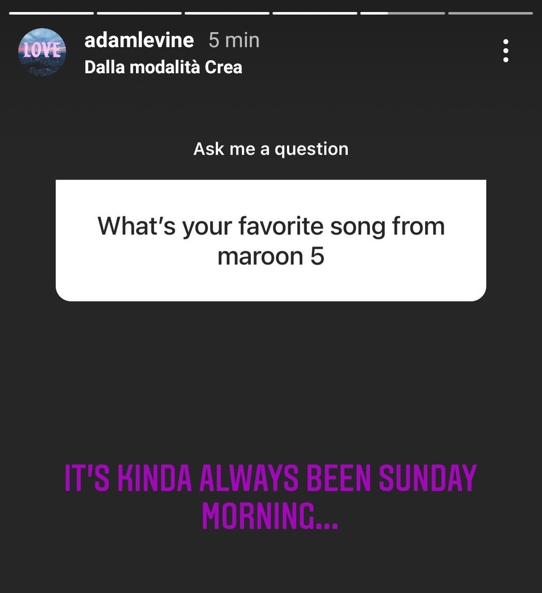 betta_anelli's tweet photo. @maroon5 @adamlevine it seems like we've finally got something in common 😌 https://t.co/Y1t1sXerlG