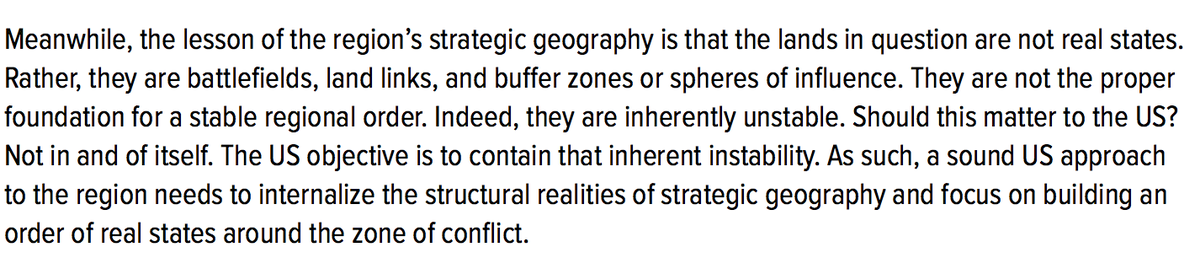 Syria, like Lebanon, the Palestinians, and the Levant in general, is a theater. Nothing more. That’s the lesson of the strategic geography of the region:  https://www.hoover.org/research/strategic-geography-middle-east  https://twitter.com/AcrossTheBay/status/1343678359155437568