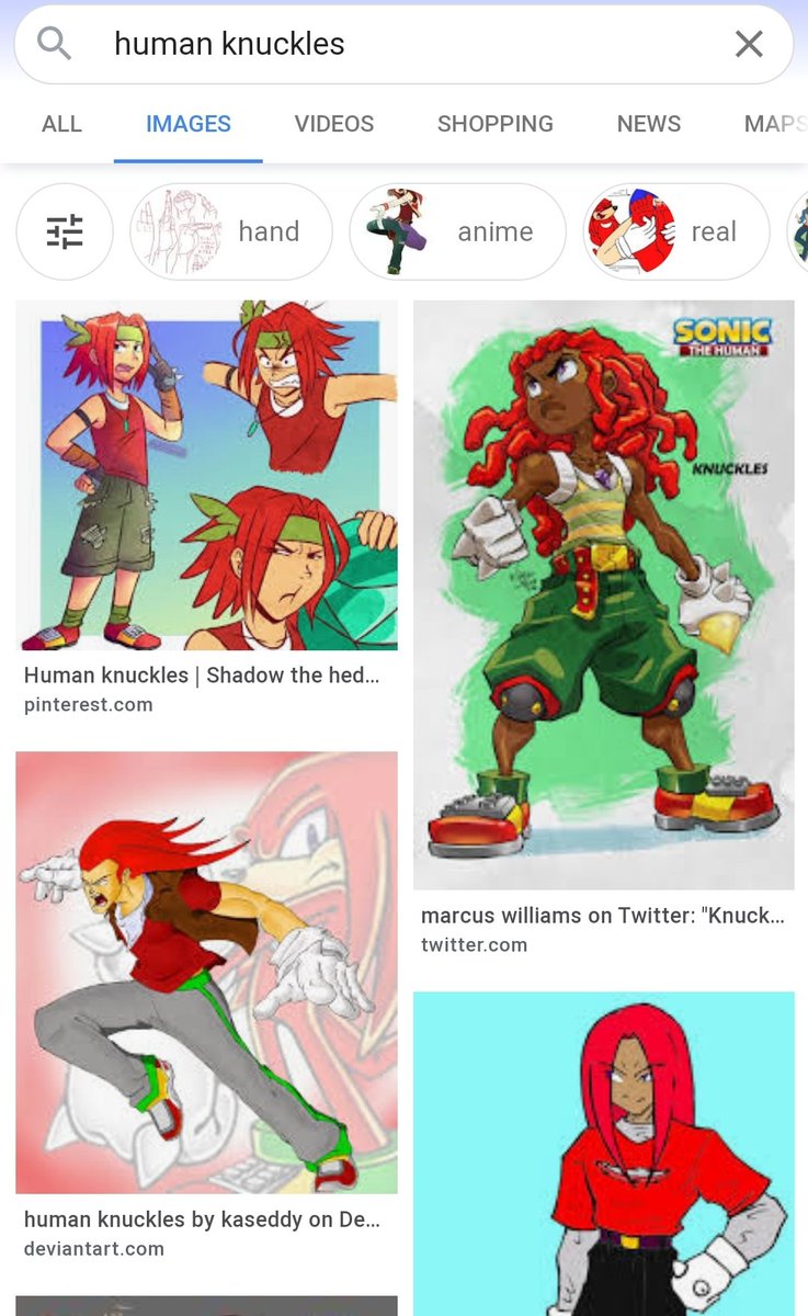 human knuckles the echidna