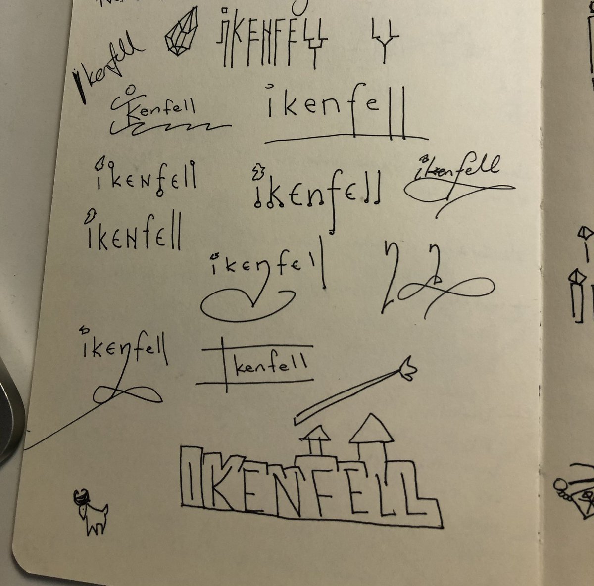 some early logo scribbles once we’d chosen the name. don’t ask why there is a goat in the corner, I HAVE A PROCESS.