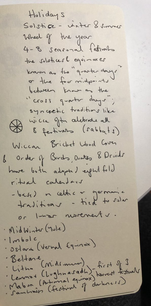 amongst the naming notes is this page of ancient celebrated holidays. we were brainstorming what sort of thing things this world would celebrate, and if any of them might play a role in the story.