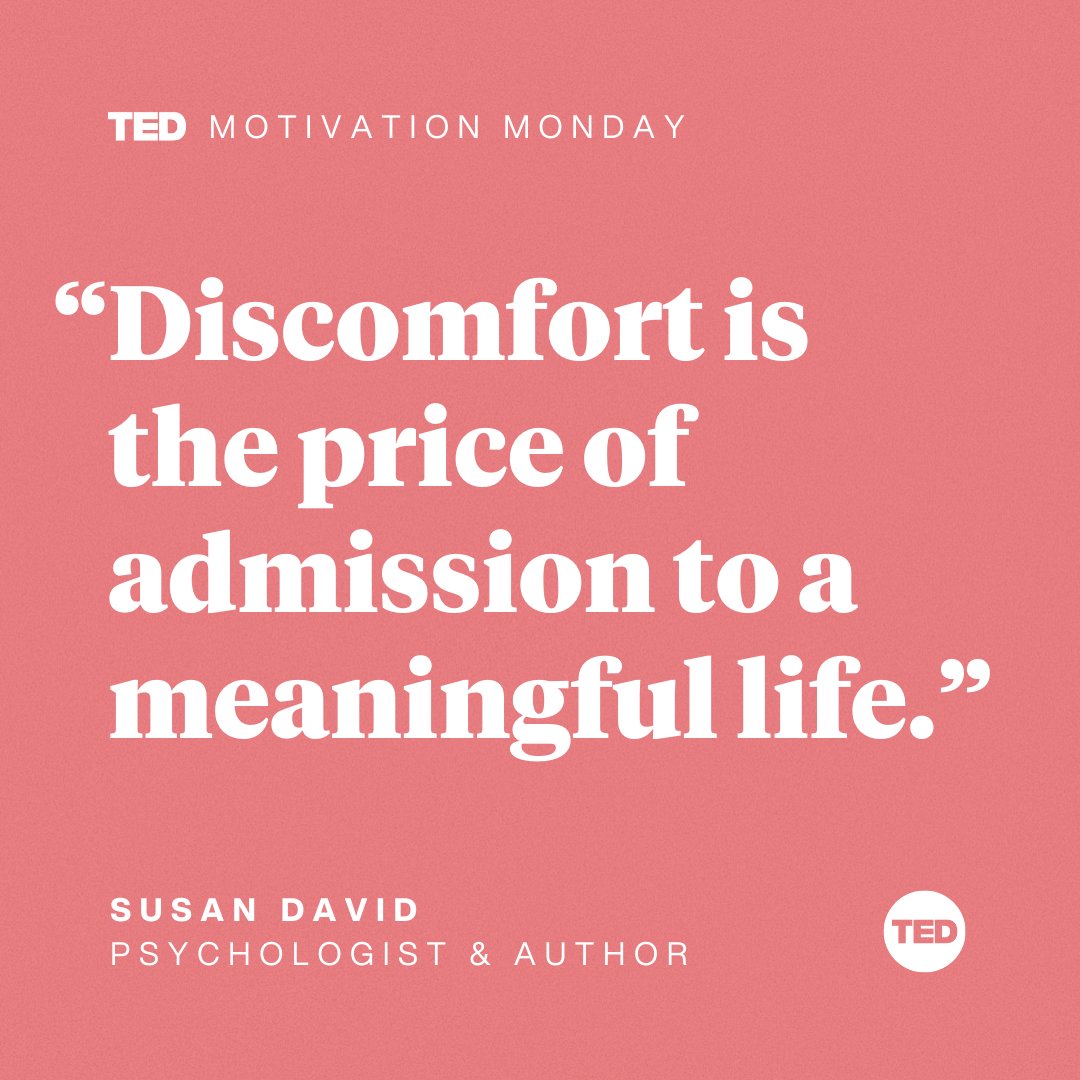 Are you willing to sit with your anger, fear and disappointment? Accurately labeling, accepting and listening to your emotions is the key to helping you figure out where to go next.

Watch <a href="/SusanDavid_PhD/">Susan David, Ph.D.</a>'s full TED Talk here: t.ted.com/KovNWr2 #MondayMotivation