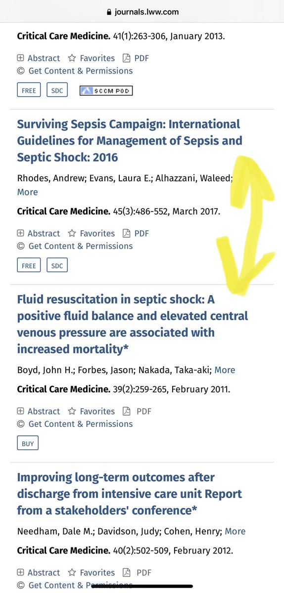 note the juxtaposition of a study that volume overload is harmful... right underneath a guideline that promotes volume overload.  #irony