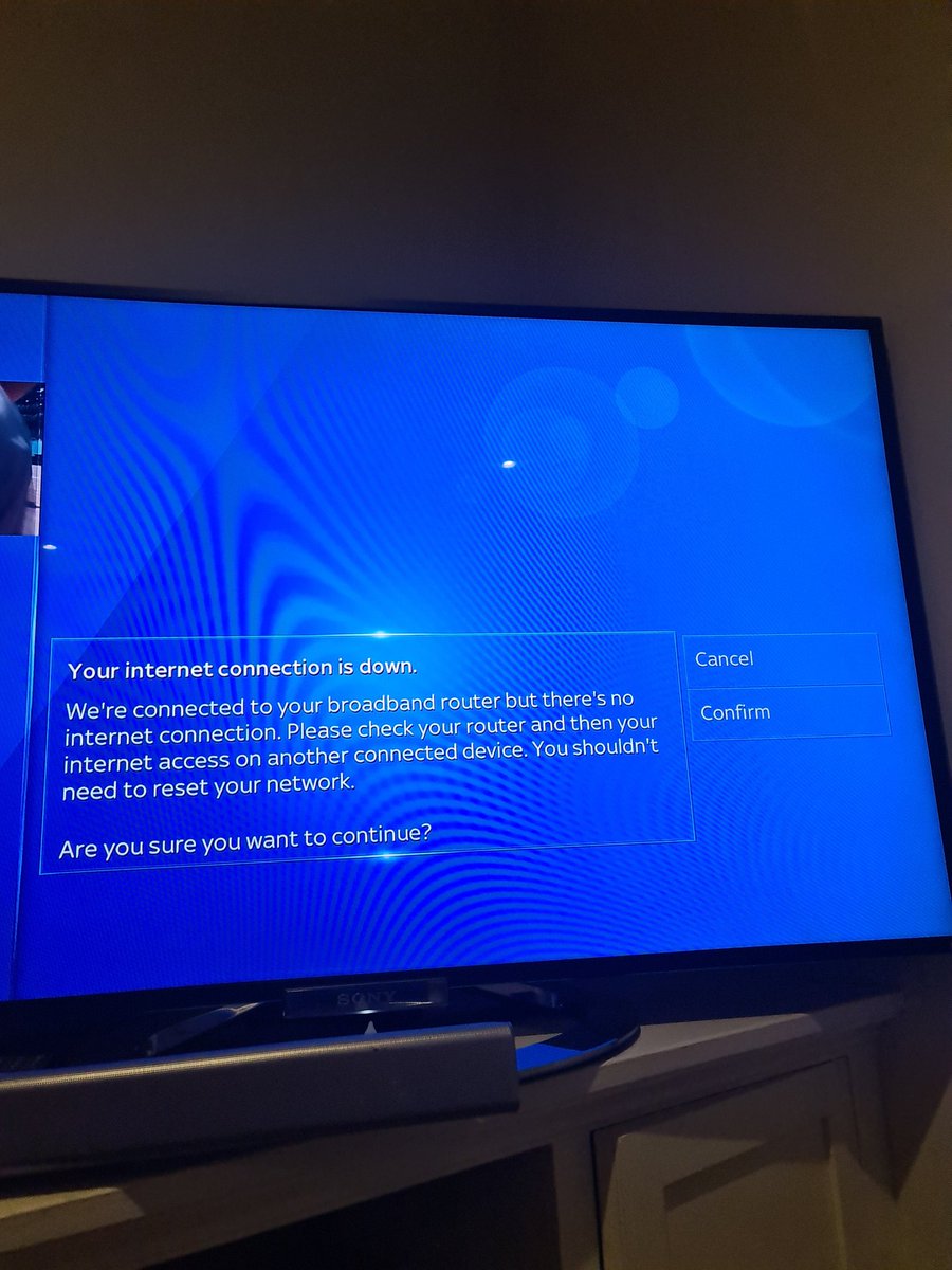 KrisPilling's tweet photo. @SkyHelpTeam I've tried rebooting, disconnecting the lot and nothing works. Been on hold for 30 mins now... no devices can connect or if they do there are issues. https://t.co/jPfFmye32P