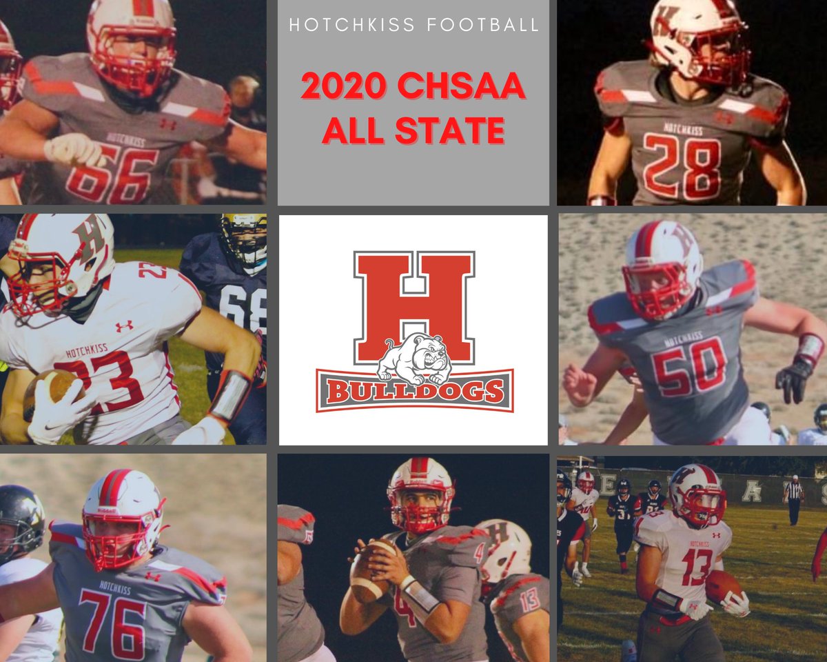 With team success comes some post season accolades for kids! Congratulations to Christian Matus, Traycer Hall, Coulson Hollembeak, Carter Neff, Blaine Peebles, Mordecai White, and Yahir Chavez for being selected <a href="/CHSAA/">CHSAA</a> All State! <a href="/Hotchkiss_HS/">Hotchkiss_High_School</a> #EarnIt #beabulldog