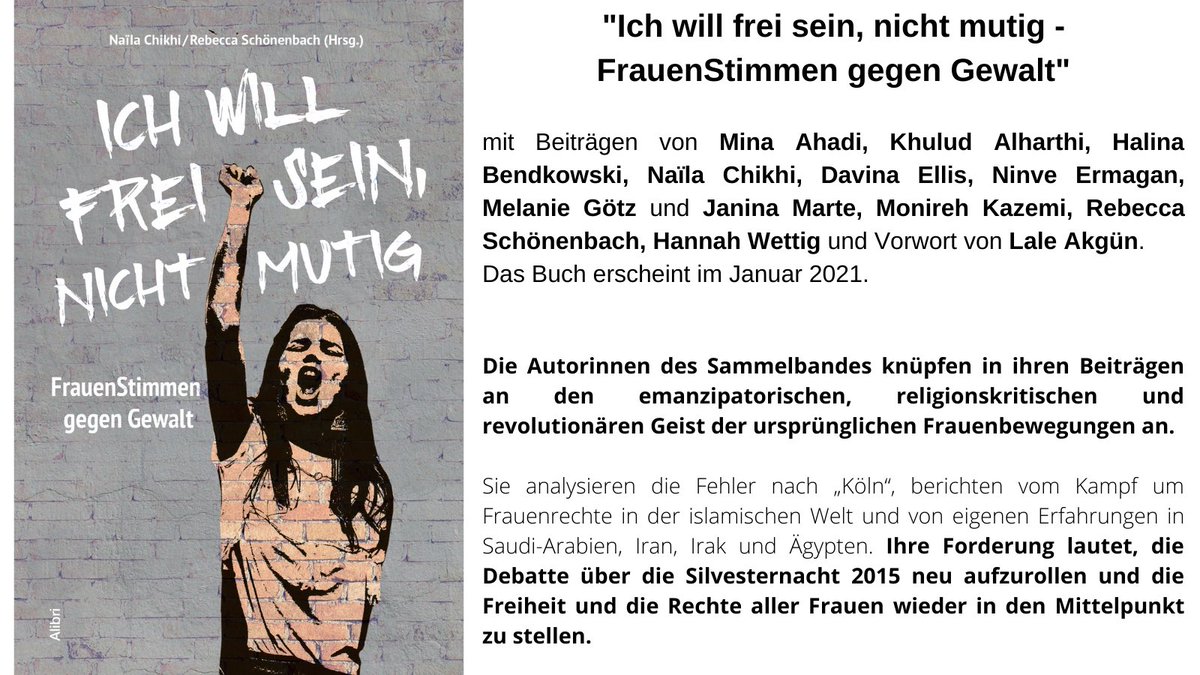 Ninve Ermagan S Tweet Ich Will Frei Sein Nicht Mutig Frauenstimmen Gegen Gewalt Ich Bin Stolz An Diesem Wichtigen Buch Mitgewirkt Zu Haben Wir Autorinnen Berichten Von Unserem Kampf Um Frauenrechte
