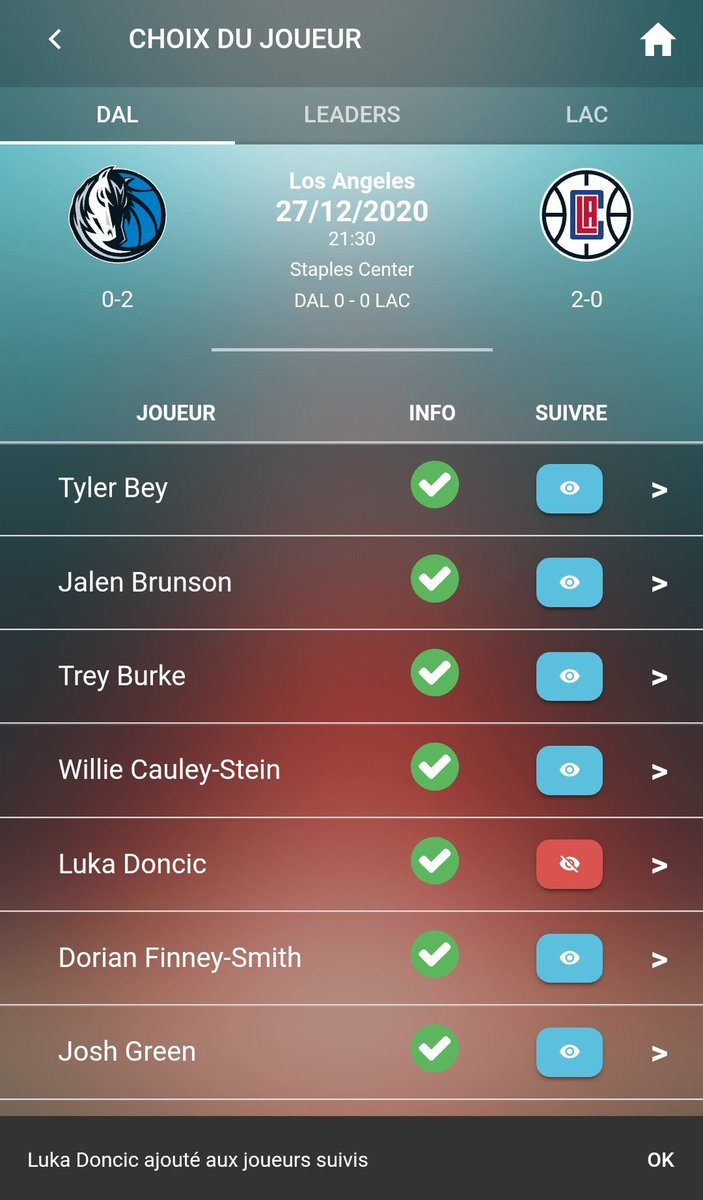 bflhelper's tweet photo. 🚨 Sélectionnez le ou les joueurs à suivre dans la page des MATCHS ou dans la page des JOUEURS SUIVIS ! 

Suivez les scores de ces joueurs dans la page des JOUEURS SUIVIS ! 

Recevez une notification sur un de vos joueurs suivis ! 

https://t.co/LTatmn7bgn https://t.co/5t0YRKp0va