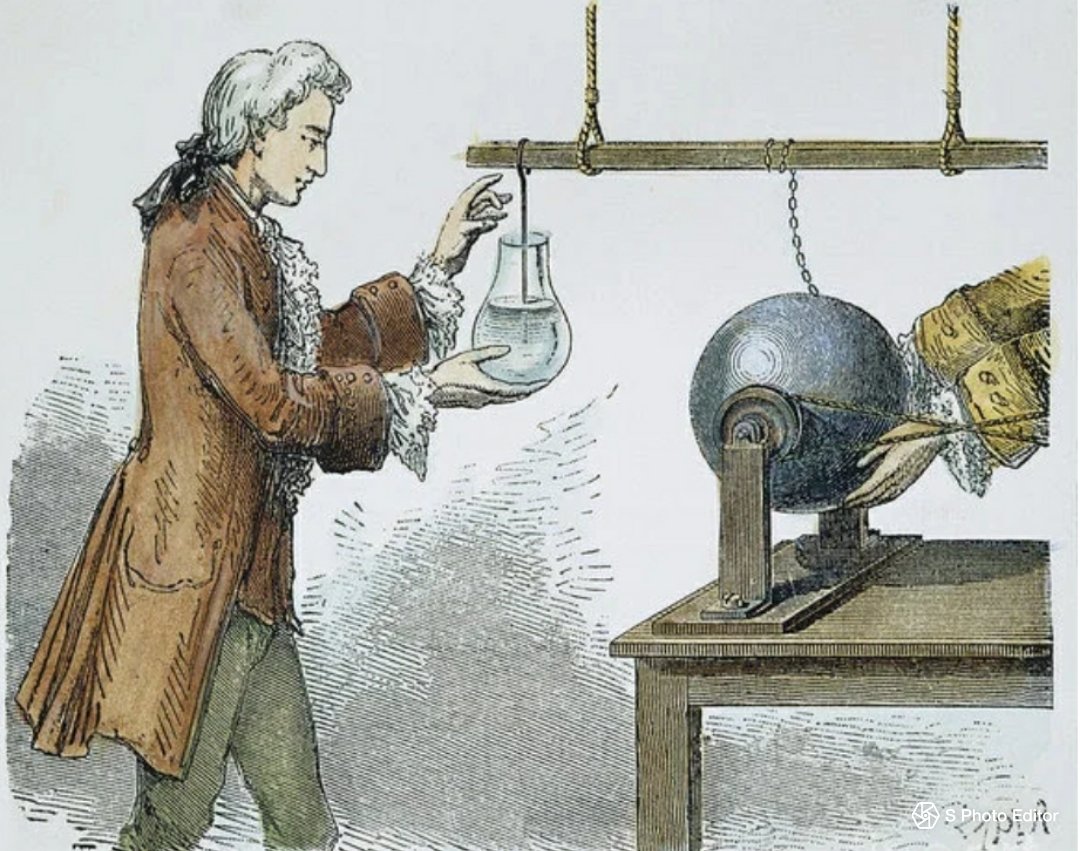 18 صدی میں ہالینڈ کے Pieter van Musschenbroek بجلی کو اسٹور کرنے کے تجسس میں Electrical Charge بنانے والی مشین سے بجلی پانی کی بوتل میں بھرنے کی لاتعداد ناکام کوشش کیں۔ پھر ایک دن غلطی سے بوتل کو ہاتھ میں پکڑ کر بوتل میں بجلی بھر دی۔ انجانے میں بوتل کے منہ کو چھوا اور زبردست