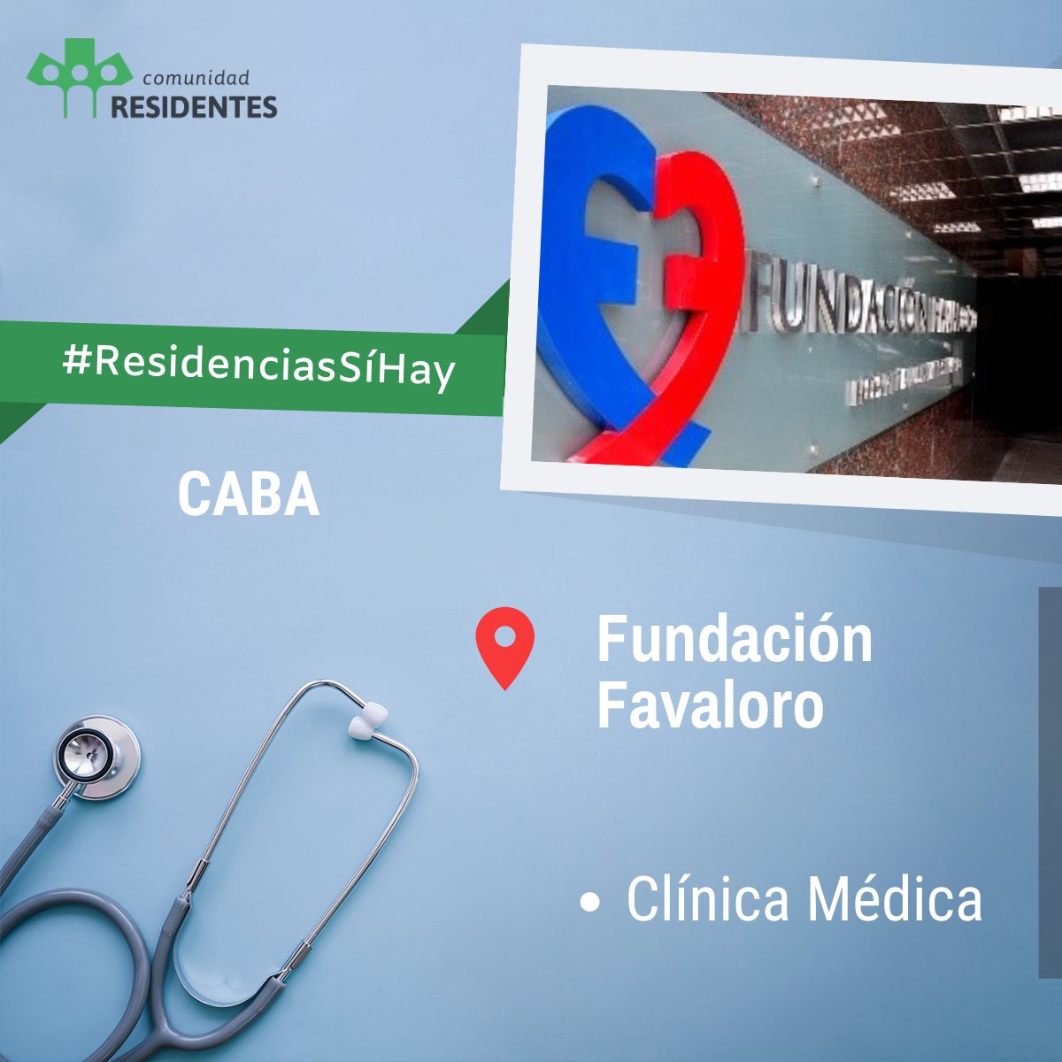 Comunidad Residentes (@residentesarg) on Twitter photo #ResidenciasSiHay 👨⚕️ 👩⚕️
Cupo vacante para 2° año de la #Residencia de Clínica Médica en <a href="/FundFavaloro/">Fundación Favaloro 🫀</a>
👉 Enviar CV a rfarias@ffavaloro.org
#ComunidadResidentes #ResidentesArg 👩⚕️👨⚕️
#Salud #SoyResidente #ResidenciasMédicas #Medicina #Médicos #Médicas #Argentina #ResidenciasSiHay 👨⚕️ 👩⚕️
Cupo vacante para 2° año de la #Residencia de Clínica Médica en <a href="/FundFavaloro/">Fundación Favaloro 🫀</a>
👉 Enviar CV a rfarias@ffavaloro.org
#ComunidadResidentes #ResidentesArg 👩⚕️👨⚕️
#Salud #SoyResidente #ResidenciasMédicas #Medicina #Médicos #Médicas #Argentina