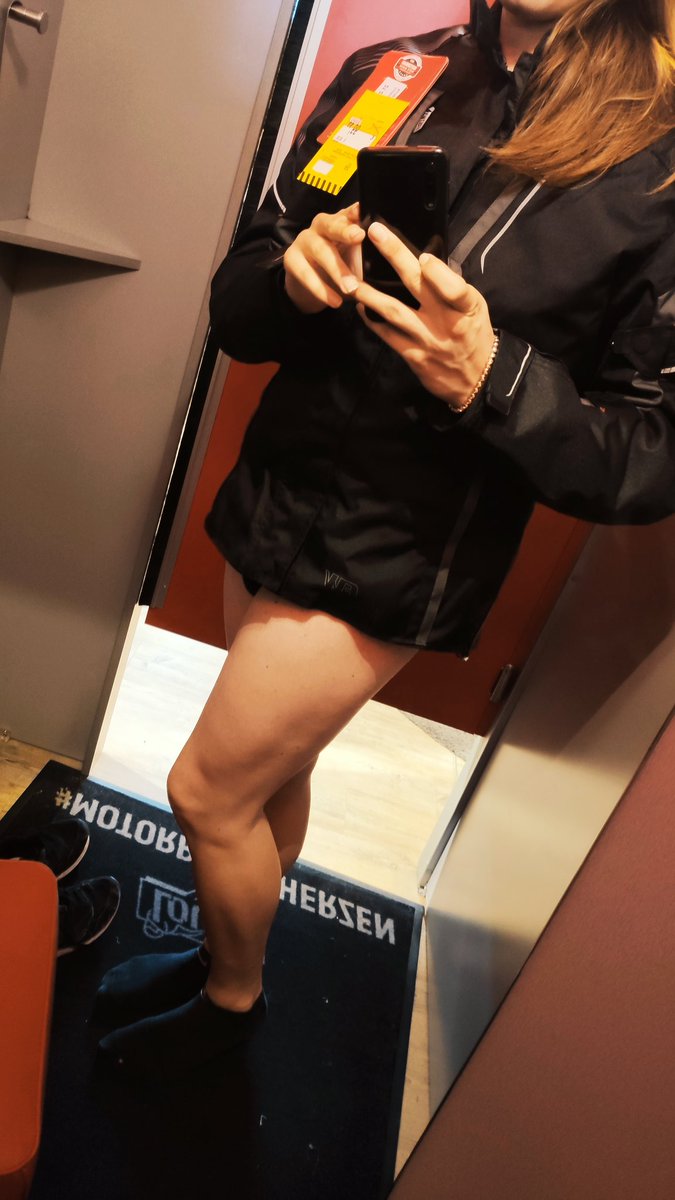 lewdfemboy's tweet photo. I was buying some motorcycle clothes some days ago and just had to take a pic 😊 https://t.co/IUy9LQRYHu